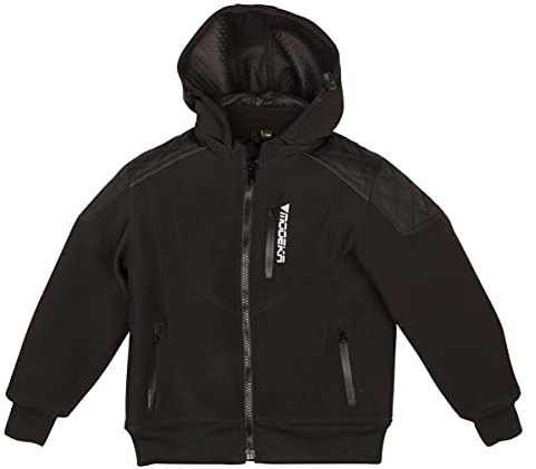 Modeka Clarke Kinder Motorrad Softshelljacke, schwarz, 164