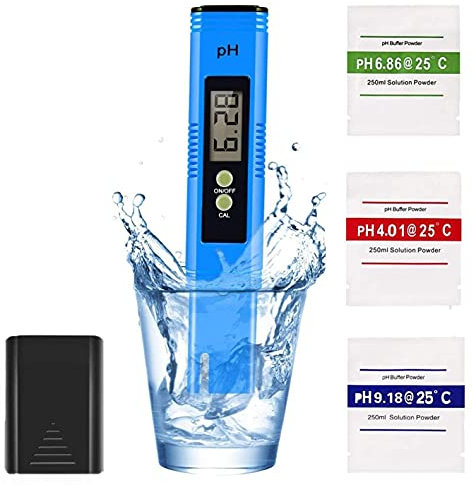 PH Meter, Digital PH Tester 0.01 PH High Accuracy Water Quality Tester with 0-14 PH Measurement Range, Portable Water Quality Testing Instrument, for Drinking Water/Swimming Pool/Food Brewing/Outdoor