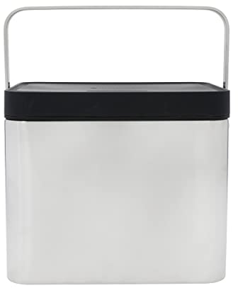 MasterClass Compostiera antimicrobica in acciaio inox, 2,6 L, con maniche, argento, taglia unica