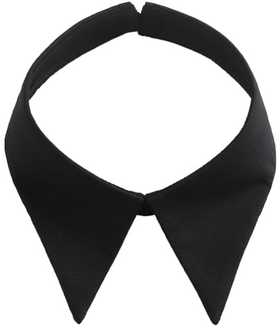 ABOOFAN Fake Collar Detachable Dickey Collar Black Half Shirt False for Women Sleeveless Blouse Accessory with Extended Straps for Sweaters Dresses Shirts Uniforms and Office Wear