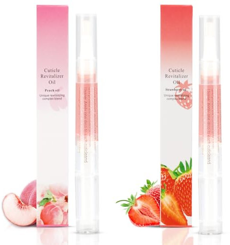 2Pcs Stylos à Huile pour Cuticules pour le Soin des Ongles, Stylo à Huile Revitalisant Pour Cuticules avec Brosse Douce, Huile à Cuticules pour Empêcher la Fissuration et le Séchage des Ongles