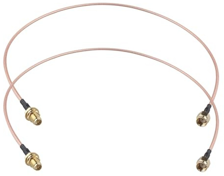 Futheda 2 Piezas Cable Antena WiFi RP-SMA Macho a Hembra Cable Coaxial Extensión Antena WiFi Montaje en Mamparo RG316 50cm para Mini PCI Express PCIE Tarjeta de Red Puerta de Enlace Enrutador WiFi
