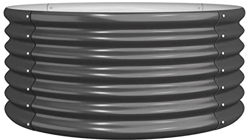 Gecheer Pflanzkübel Hochbeet Blumenkübel Pflanzkasten Kräuterbeet Blumenkasten Pflanzbeet Blumenbeet Frühbeet Gartenbeet Gemüsebeet,Rundes Pflanzgefäß,Blumenhochbeet 80 x 36 cm (Durchmesser x H)