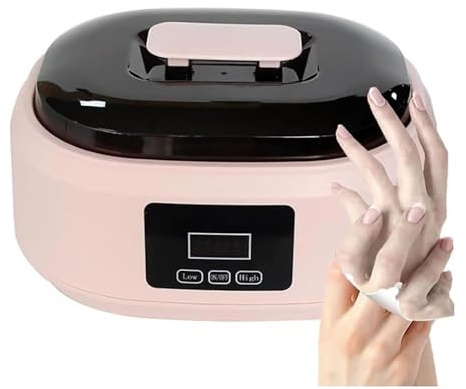 X&Z-XAOY Calentador Y Calentador De Cera Profesional Baño De Parafina De Gran Capacidad para Manos Y Pies con Indicador De Temperatura Control De Temperatura De 2 Velocidades,200W 3.4L(Pink)