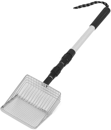 Chicken Poop Scooper, Rostfritt Stål Hönshus Rake, Anti Stick, 3-delat Töjbart Långt Handtag, Hönshus Rengöringsverktyg Skopa för Hönshus Tillbehör
