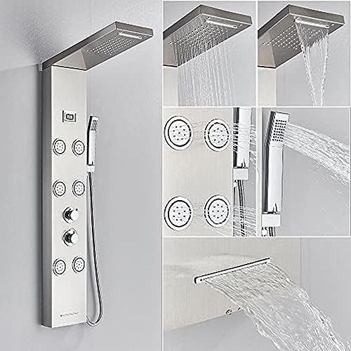 Luxuriöses Badezimmer-Duscharmatur-Set mit Regenduschkopf, Wandmontage, Badewannen-Mischbatterie, 3-Wege-Umsteller, 30,5 cm, quadratischer Duschkopf, elegantes Design für moderne Badezimmer