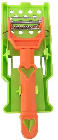 Bodhi2000 Cocororo - Pelador de frutas compacto y versátil para cortar verduras, doble juliana, acero inoxidable, fácil de limpiar