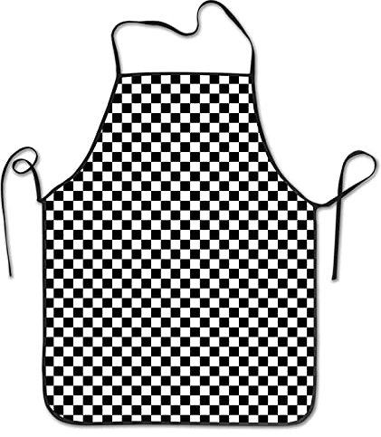 Personalisiert Küchenschürze Karierte Inspiration Malschürze Weich Grillschürze Verstellbare Latzschürze Für Küche Gartenar