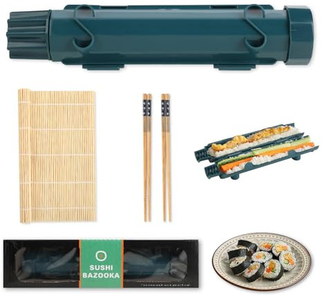 LUXECOVE 4-teiliges Sushi-Set, Multifunktionaler Sushi Maker, Geeignet zur Herstellung von Reisbällchen, DIY-Reisbällchen-Bazooka, DIY Anfänger-Set