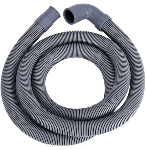 LGFMN 1/1.5/2M Washing Machine Dishwasher Drain Waste Hose Waste Outlet Discharge Hose PP Plastic Stretchable Drainage Flexible Hose(150cm)