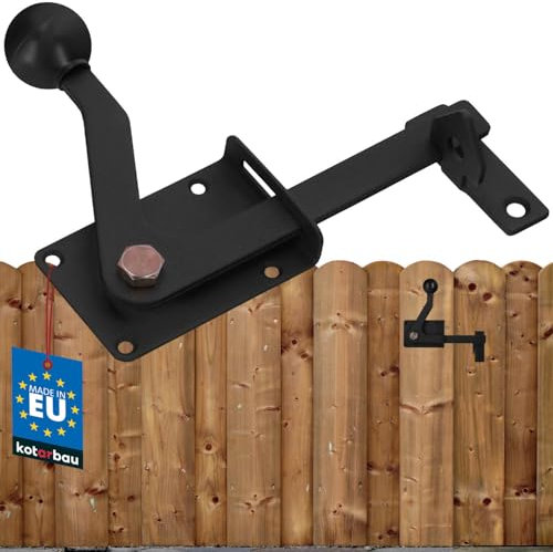 KOTARBAU® Türriegel 150 mm pulverbeschichteter Stahl Schwarz Riegelschloss Sturmhaken Torriegel Riegel Tür Bolzenriegel Gartentor Schloss Schlossriegel Schieberiegel Türschließer Gartentorfalle