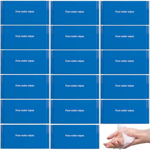 Generic 30 Stück einzeln verpackte Einweg-Feuchttücher mit reinem Wasser, geruchlos, hypoallergen, für Reisen, Zuhause, Büro, Schule, den täglichen Gebrauch