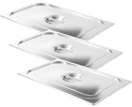 HENDI Gastronorm Deckel, für Gastronormbehälter, Temperaturbeständig von -40° bis 300°C, Heissluftöfen-Kühl- und Tiefkühlschränken-Chafing Dishes-Bain Marie, Stapelbar, GN 1/1, 530x325 mm, Edelstahl