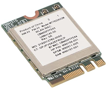 Carte Réseau, WiFi 6E 2400Mbps Gigabit Haute Vitesse 2,4g 5G 802.11ax M.2 NGFF 5.2 Carte Réseau sans Fil Adaptateur NIC