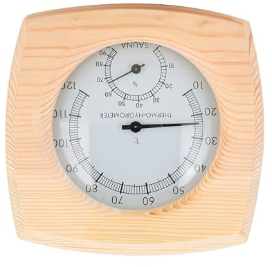 Leapiture Sauna -Raum -Thermometer Hygrometer Holz Thermometer Digital Sauna Feuchtigkeitsmesser Genaue Sauna -Temperatur