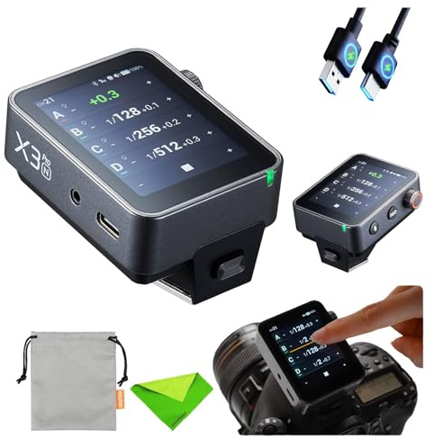 Godox X3 Pro N Déclencheur Flash TTL pour Nikon Z6 Z7II ZFC Z8 D750 D780 | Pour V1 V1Pro V100 V860III AD200Pro AD300Pro AD600Pro TT685II. Émetteur Tactile 2,4G X System (Mise à Niveau X3-N)