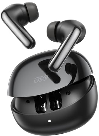 QCY MeloBuds N60 Cuffie bluetooth cancellazione rumore Attiva, Auricolari bluetooth 6.0 con Hi-Res Audio LDAC, Suono 3X più Puro, 45 ore, Comfort In-ear, Chiamate Chiare con 6 Mics, Ricarica Rapida