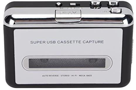 Dioche Convertitore da Nastro a MP3 - Lettore di Cassette USB Portatile con Auricolare per Laptop e PC, Design Leggero, Perfetto per Vecchi Nastri, Argento e