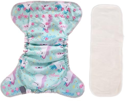 Jxngery All-in-One-Windel für Neugeborene, atmungsaktiv, Einheitsgröße, Baby-All-in-One-Stoffwindel (SMT090-EF144)