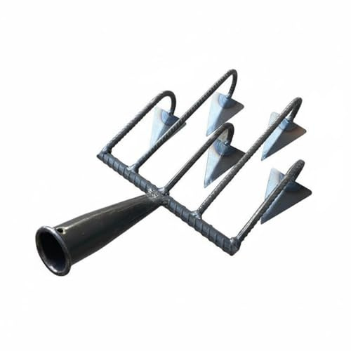 predolo Zappa a Denti Triangolari Multifunzionale, Zappa da Giardino per Creare Solchi Durevole, Attrezzo per Estirpare Erbacce per Agricoltori, Giardinieri, Giardino, 5 Denti