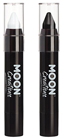Körper-/Gesichtsfarbstifte Crayon Set Gesichts- und Körper-Makeup von Moon Creations - 3.5g - Monochrome-Set