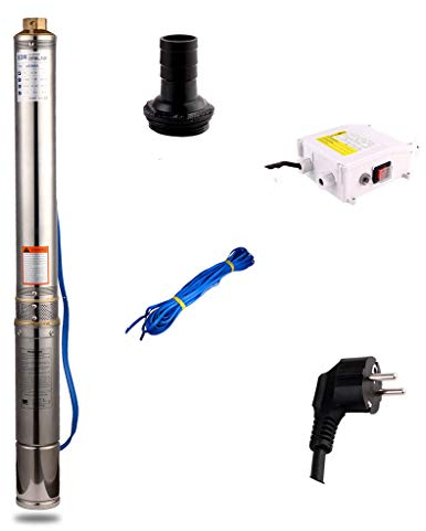 SHYLIYU Tiefbrunnenpumpe 4 zoll Großer Durchfluss 11800l/min hauswasserpumpe Tauchpumpe Brunnenpumpe für Hausgarten, Landwirtschaft, Bewässerung, industrielle Nutzung wasserpumpe max. Förderhöhe 46M