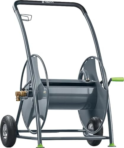 GEKA plus Schlauchwagen P125 (für Trinkwasser, Gestell pulverbeschichtetes Stahlrohr, Anschlüsse G1, Luftbereifung, Halterung für Geräte) 42.8504.9