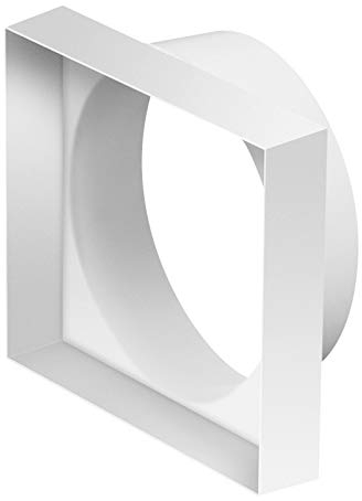 Flachkanal Rohr Reduzierverbinder Verbindungsstück Verbinder 90,5 mm auf Ø 100 mm - VONLIS® weiß