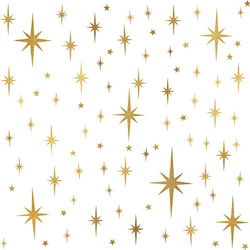Easma Retro Starburst väggdekaler stjärna väggklistermärken atomstjärna väggdekaler geometrisk väggdekor modern barnkammare dekor skala och klistra fast stjärnor (120 st)