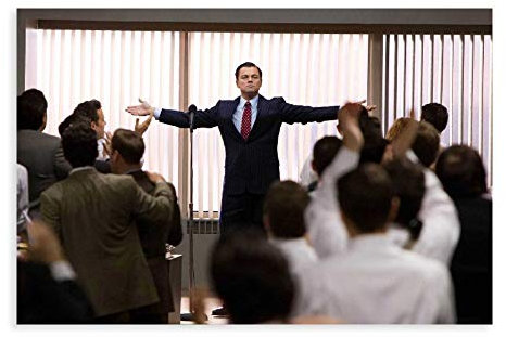 ASDSF Filmposter The Wolf of Wall Street, 9, Leinwand, Poster, Schlafzimmer, Dekoration, Sport, Landschaft, Büro, Zimmer, Dekoration, Geschenk, 40 x 60 cm, ohne Rahmen