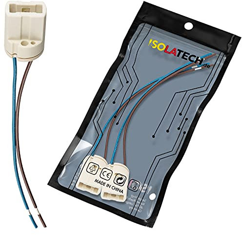 ISOLATECH 2Stk G9 Keramikfassung Mini LED Energiesparlampen (max.250V/2A) Leuchtmittel Konverter Home Installation Einbau Decke Beleuchtung Sockel Halterung Küche Badezimmer hitzebeständig