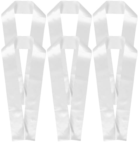 STOBOK 6 Pzs de Satén en Fajín para Desfile DIY Fajas Lisas para Belleza Desfile Boda Fiesta de Cumpleaños Suministros de Decoración DIY
