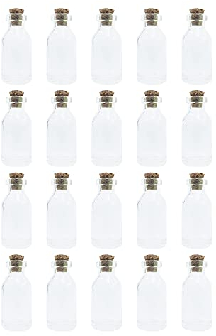 WYAN 20Pcs 5ML mini glass bottle,mini glass bottles with cork,shot bottles wedding favours,for DIY Arts Crafts Decoration