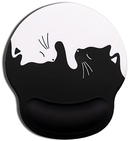CHUQING Mauspad mit Gelkissen Mousepad Ergonomisch mit Handauflage | Ergonomisches Mauspad mit Gel Handauflage, rutschfestes Mousepad mit Motiv für komfortables Arbeiten