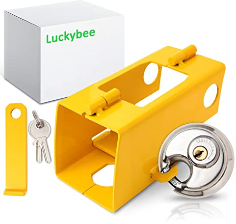 Anhängerschloss - Anhängerdiebstahlsicherung Kastenschloss,Kastenschloss Deichselschloss,Anhänger Schloss Diebstahlschutz für an- und abgekuppelten Anhänger