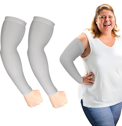 ioutdoor Arm Ärmel Plus Größe, UV-Sonnenschutz Arm Sleeves | UPF 50+ Kühlung Eis Seide Oversized Arm Kompression Ärmel Abdeckungen Tattoo Cover für Damen XXL Herren XL Plus Size