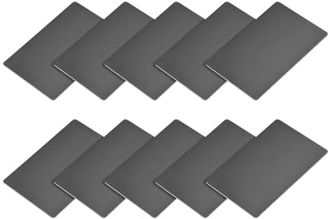 METALLIXITY 10pz Blank Metallo Scheda 80mm x 50mm x 0.8mm Targhetta Nero