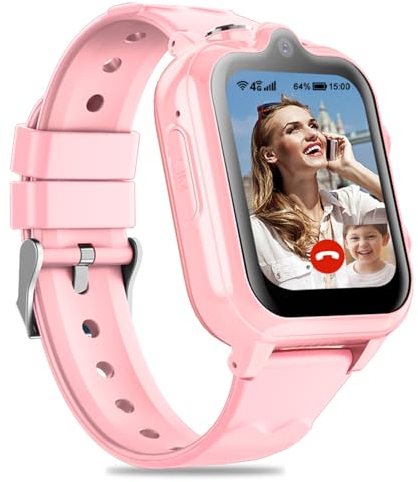 DDIOYIUR Smartwatch Bambini GPS 4G con WiFi Videochiamata SOS Camera Impermeabile Messaggio Sveglia Cronometro Modalità Classe Lettore Musicale Notifica Vibrazione Regalo per Ragazzi e Ragazze.