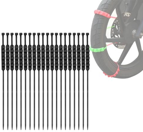 Fahrrad Schneeketten, Schneeketten Fahrrad, Schneeketten für Fahrrad, Fahrrad Winterreifen, Winterreifen Fahrrad Kette, Universal Winter Reifenketten Schneeketten, Motorräder Reifen Ketten black