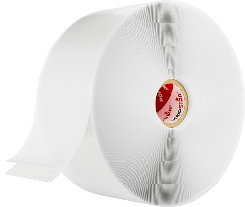 POPPSTAR Cinta de silicona autosellante, 11m x 50mm, cinta aislante y de sellado (agua, aire), blanco, 1 rollo