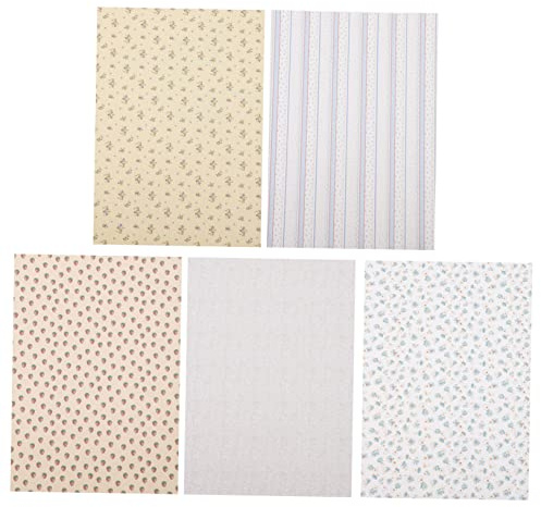 DRESSOOS 5 Hojas De Pegatinas De Pared para Casa De Muñecas Miniatura Decoración A4 1:12 para