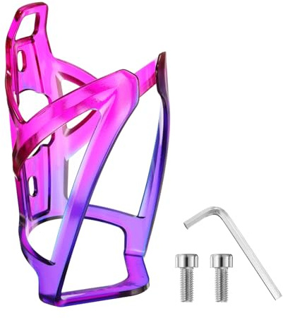 sourcing map Bike Water Bottle Holder 5.2 PC Universal Bicycle Bottle Cages Ultralight Cycling Hydration Brackets with Screws for MTB Mountain Road Gravel, Blue Purple
