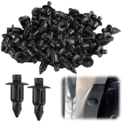50-Stück Kunststoffnieten,Spreiznieten 6mm,Plastik Nieten,Auto Befestigung Clips,Kunststoff Kawasaki Ersatzteile,Plastik Befestigungsklammern,Halteklammern,Ersatz Karosserie Kernnieten