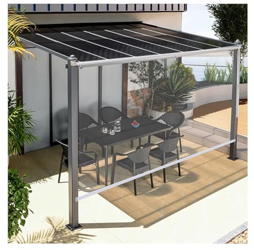 Transparenter PVC-Rollo zum Aufrollen für Küche und Badezimmer, wasserdicht, mit Montagematerial, Breite x Höhe (B x H x H): 135 x 250 cm