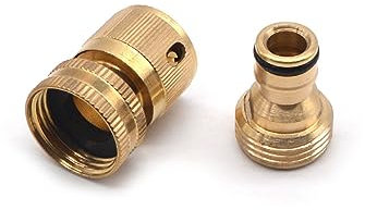 3/4 Inch Brass Garden Water Adapter 3/4'' Thread Faucet Quick Connector Hose Water Washing Machine Fitting