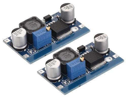 sourcing map DC-DC Buck Converter Voltage Regulator Adjustable Buck Module LM 2596 4-40V to 1.25-37V 3A for Power Adjustment Power Transformers 2 Pcs