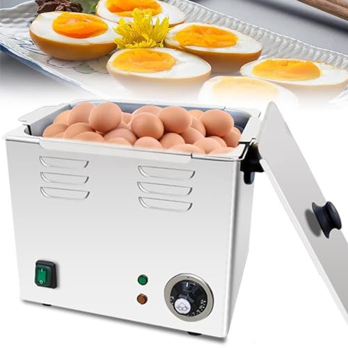 Hervidor de huevos eléctrico de 2600 W, cocedor de huevos automático comercial de gran capacidad con apagado automático, 60 huevos, para huevos duros, medianos y rápidos