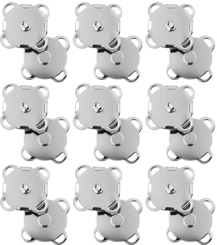 25 Piezas Botones Magnéticos con Forma Ciruelo, 14 mm Botones Magnéticos,Botones Presión Magnéticos,Costura Hecha a Mano, Cierre magnético Coser,para chaquetas, abrigos, carteras