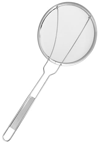 Ciieeo Colino in Acciaio Con Manico Per Cucina Mestolo Schiumarola Maglia Fine Per Scolare Noodles e Friggere Patatine Sicuro e Facile Da Pulire