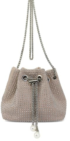 AfitLulu Pailletten Clutch Damen Glitzer Abendtasche Kettentasche, Stilvoll Handtasche Damen Umhängetasche Crossbody Bag mit Abnehmbarer Kette für Termine Parties Bankett